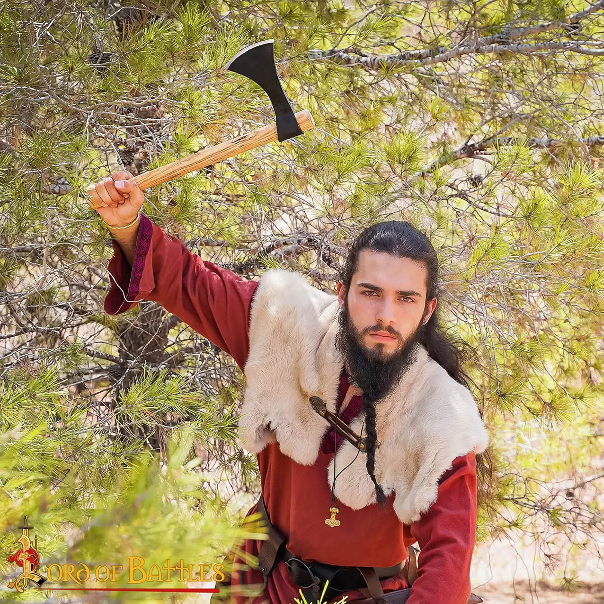 Medieworld Viking Bearded Axe ascia carbonio