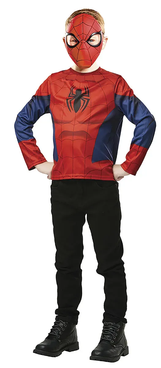 Rubies Spiderman set top e maschera bambino OS blu