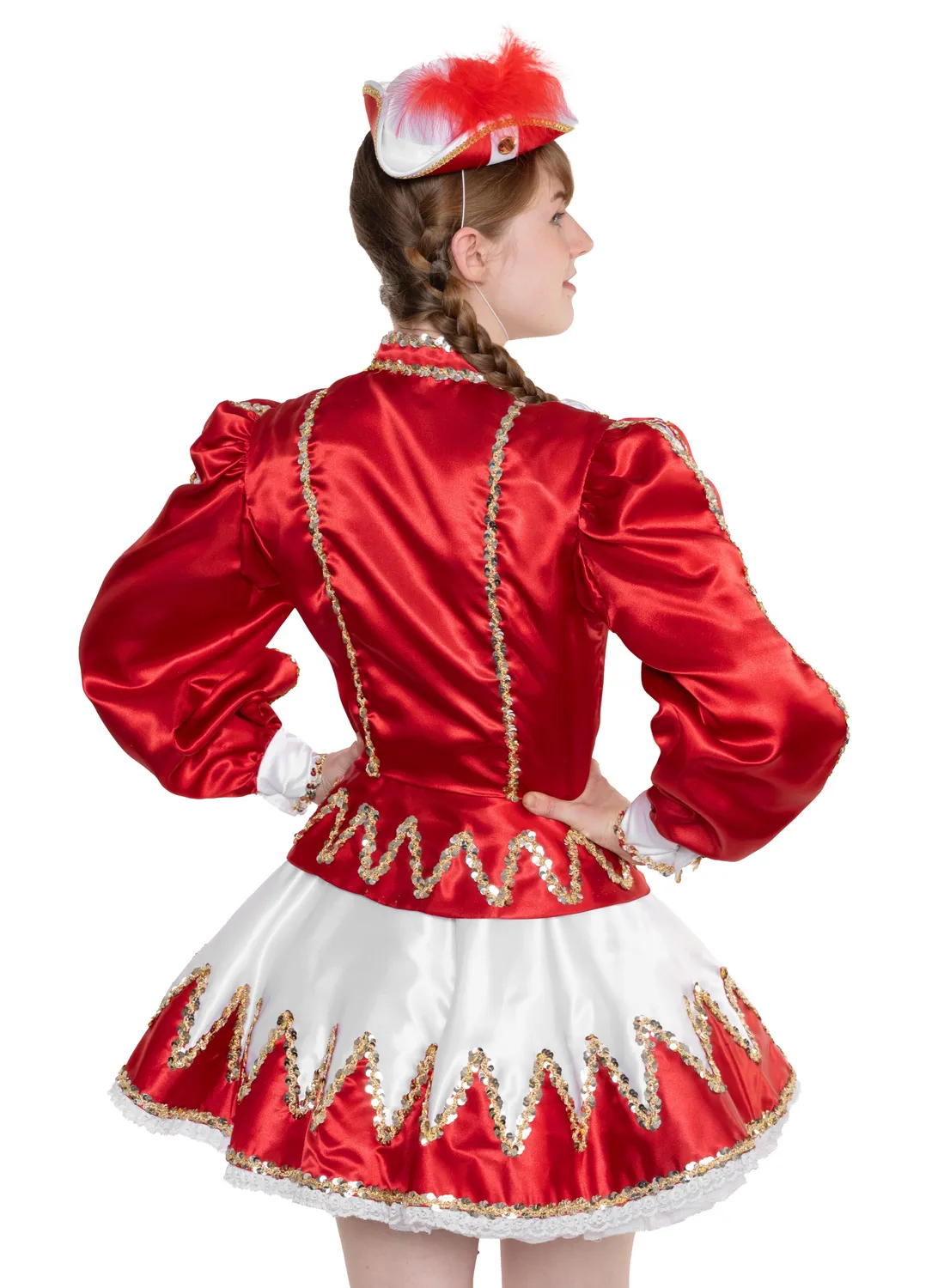 Altenburg Guardia abito majorette rosso bianco fiamme