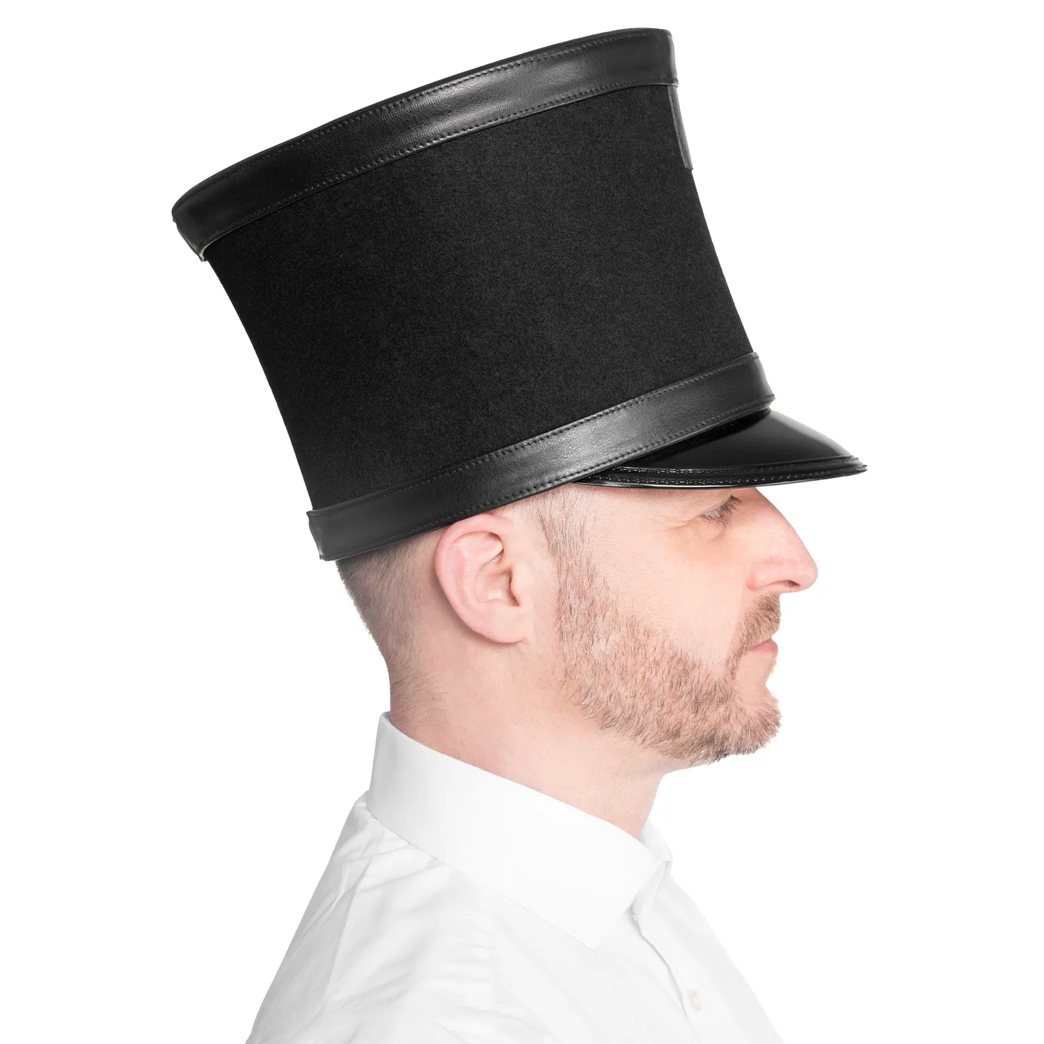Altenburg shako nero con astuccio 17 cm