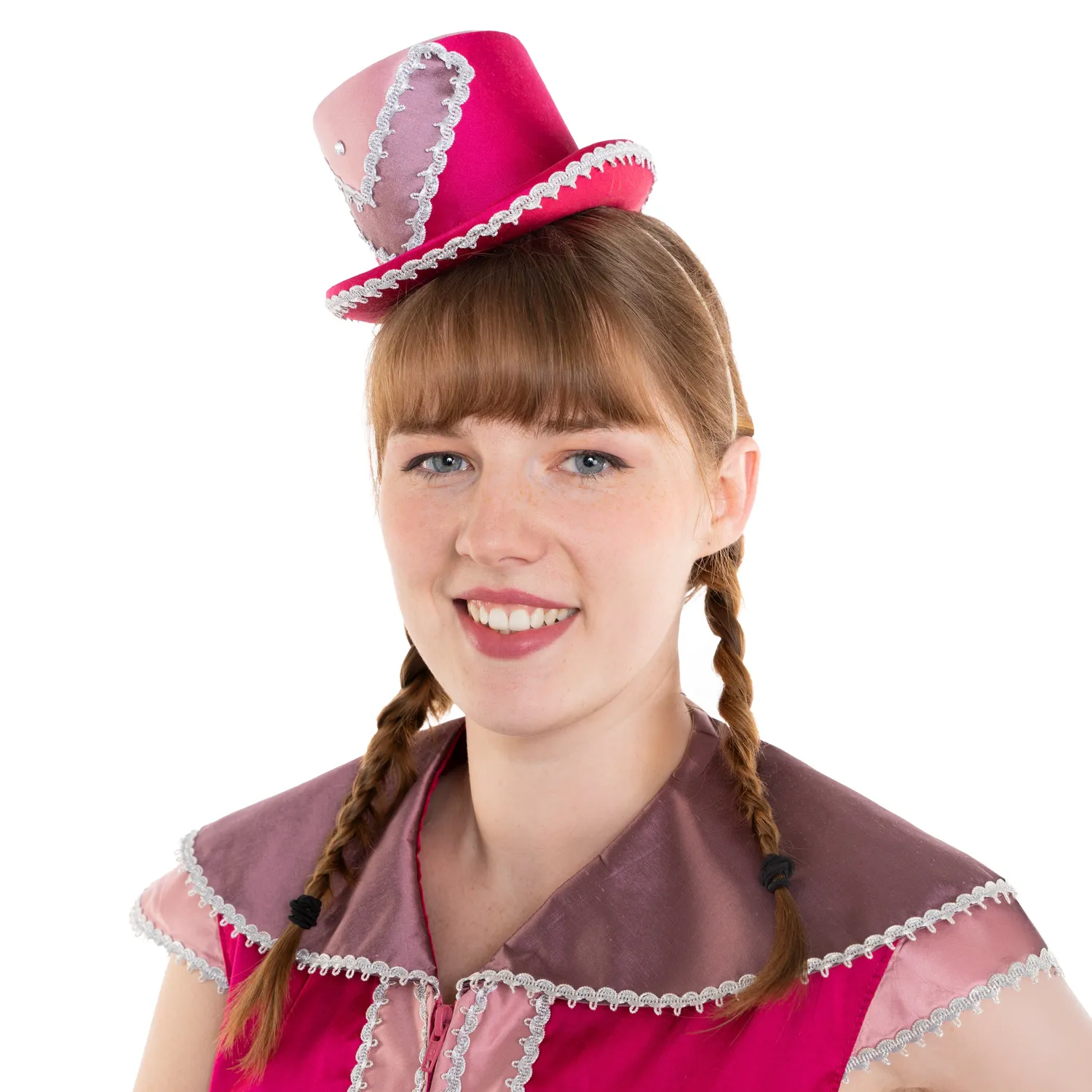 Altenburg Mini cilindro rosa dupioni seta con elastico
