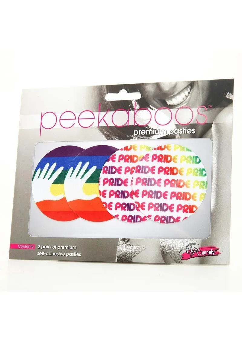 Peekaboos Pride Circles pasties arcobaleno 2 paia