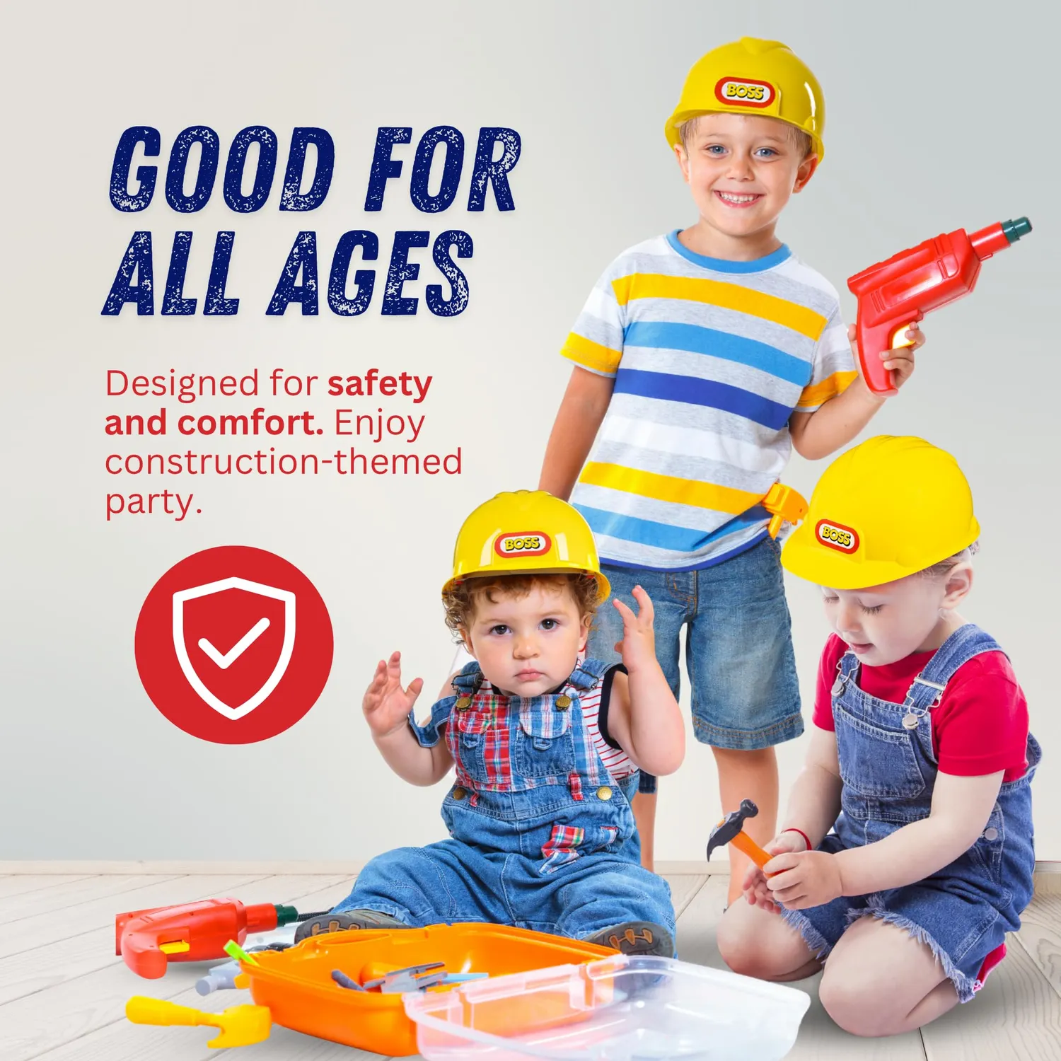 Dress Up America Casco Cantiere Giallo bambini regolabile