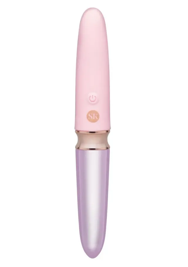Pleasure Wigs Secret Kisses Lipstick vibratore vetro rosa