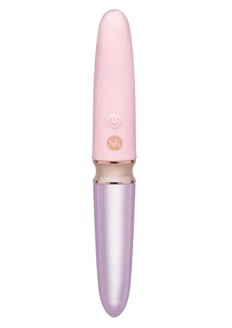 Pleasure Wigs Secret Kisses Lipstick vibratore vetro rosa