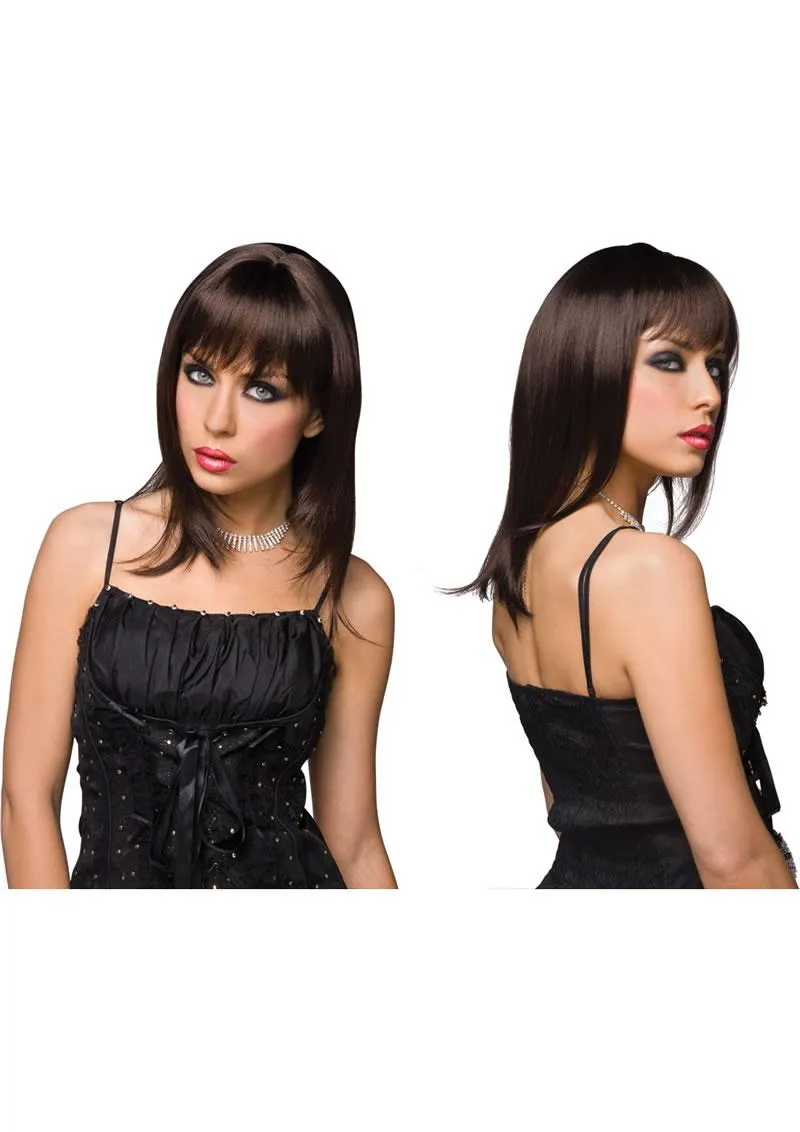 Pleasure Wigs Steph parrucca nera con frangia piena