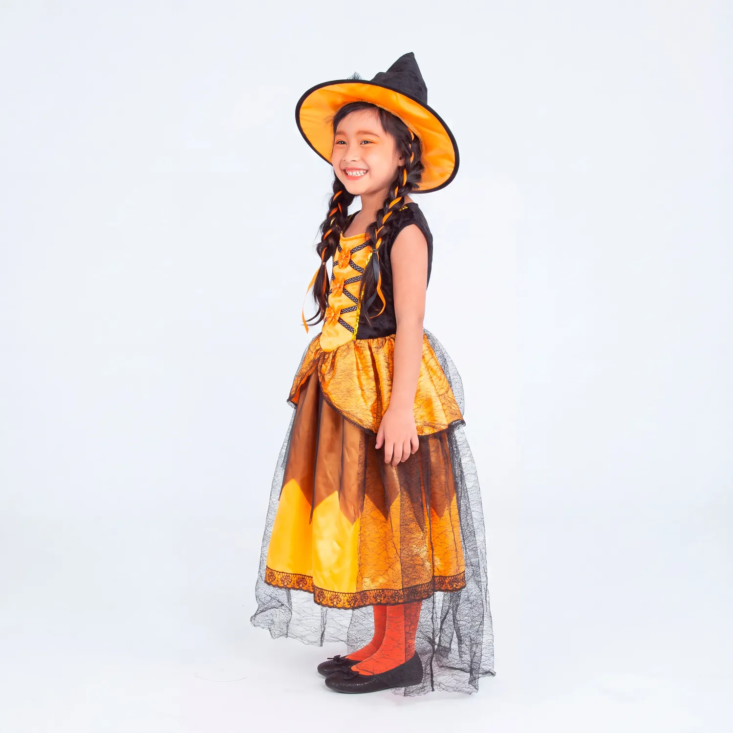 Rubies Strega Chic Costume arancione bambina Halloween