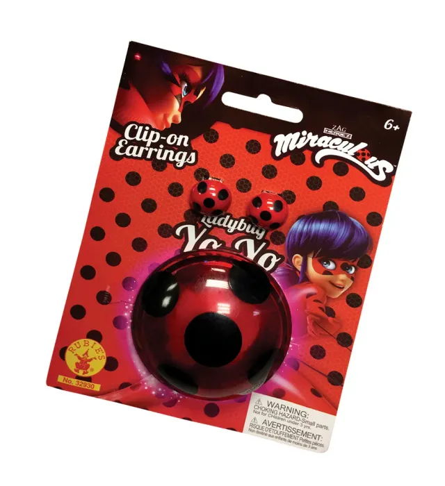 Rubies Ladybug Set Yo-Yo Orecchini Bambina OS