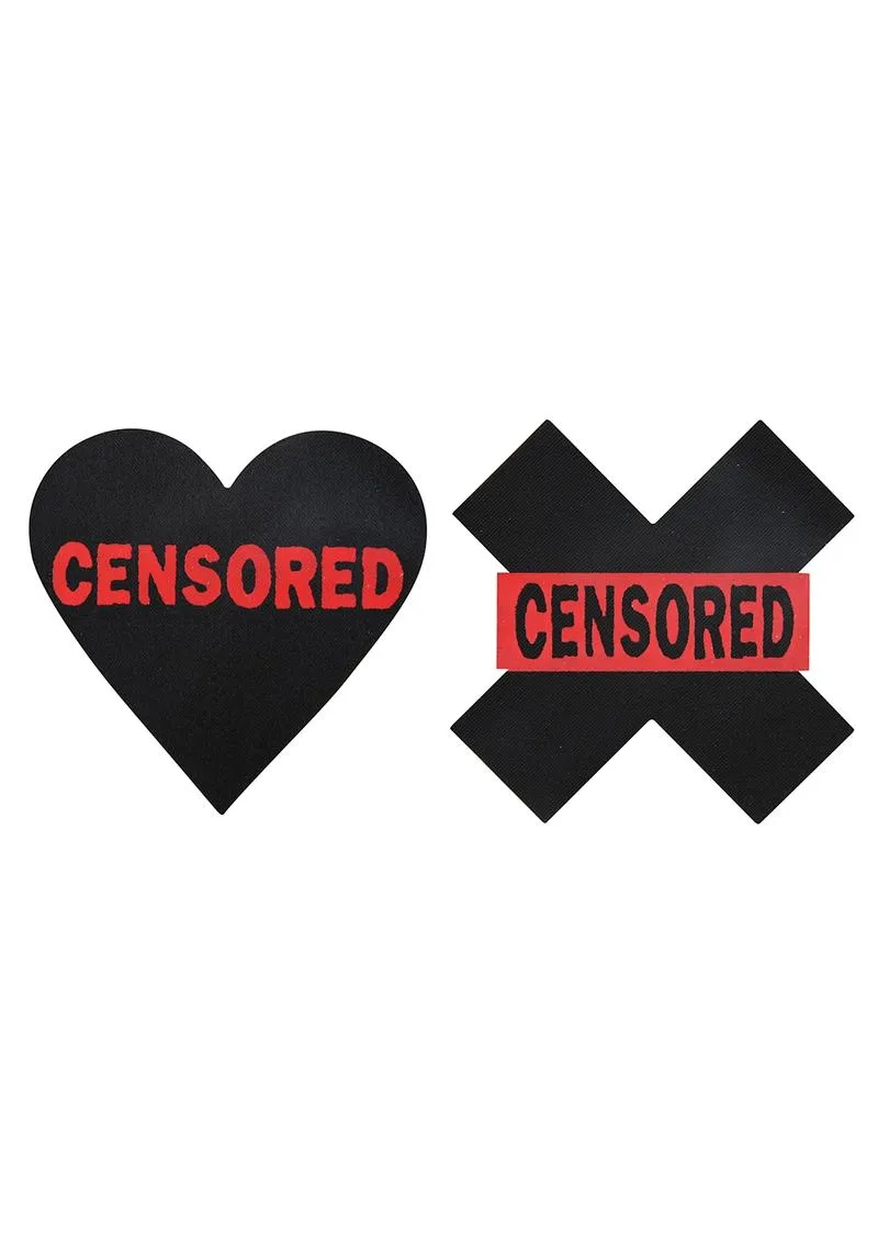 Peekaboos Censored copricapezzoli cuori X adesivi 2 paia