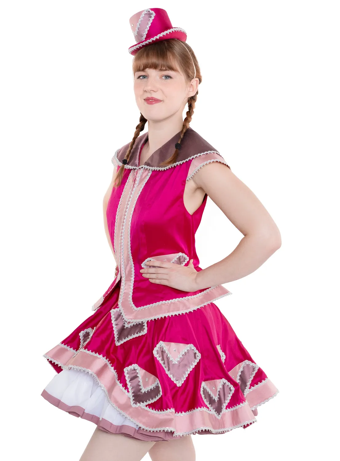 Altenburg Mini cilindro rosa dupioni seta con elastico