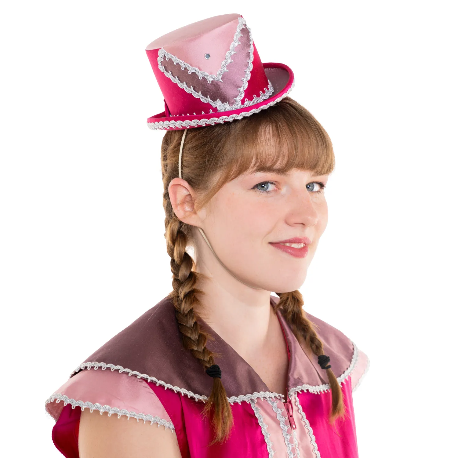 Altenburg Mini cilindro rosa dupioni seta con elastico