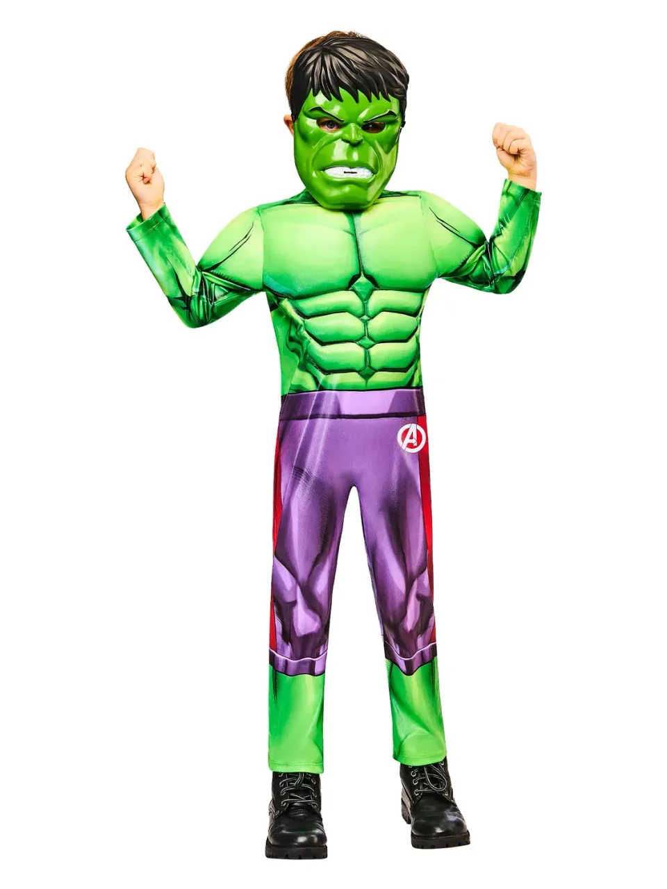 Rubies Hulk Black Line costume bambino verde muscoloso