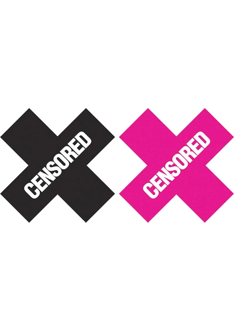 Peekaboos Censored X Copricapezzoli Nero Rosa
