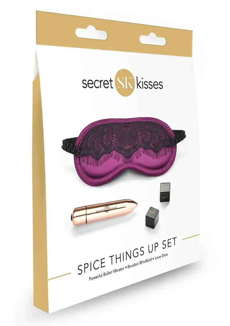 Secret Kisses Spice Things Up set coppia vibratore+dadi
