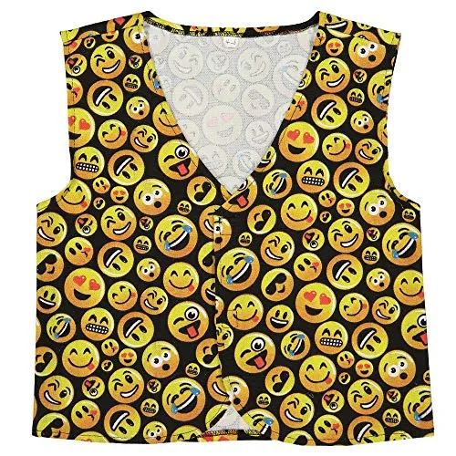 Dress Up America Emoji gilet bambini giallo 12-14 anni