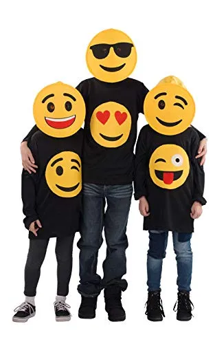 Dress Up America Emoji maglietta occhiali da sole nera XL