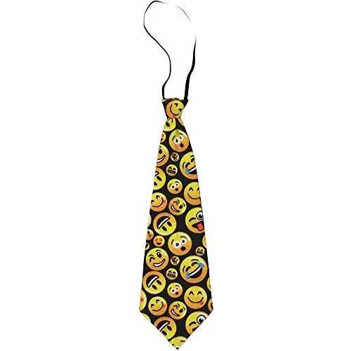 Dress Up America Emoji cravatta gialla smile 185 cm poliestere