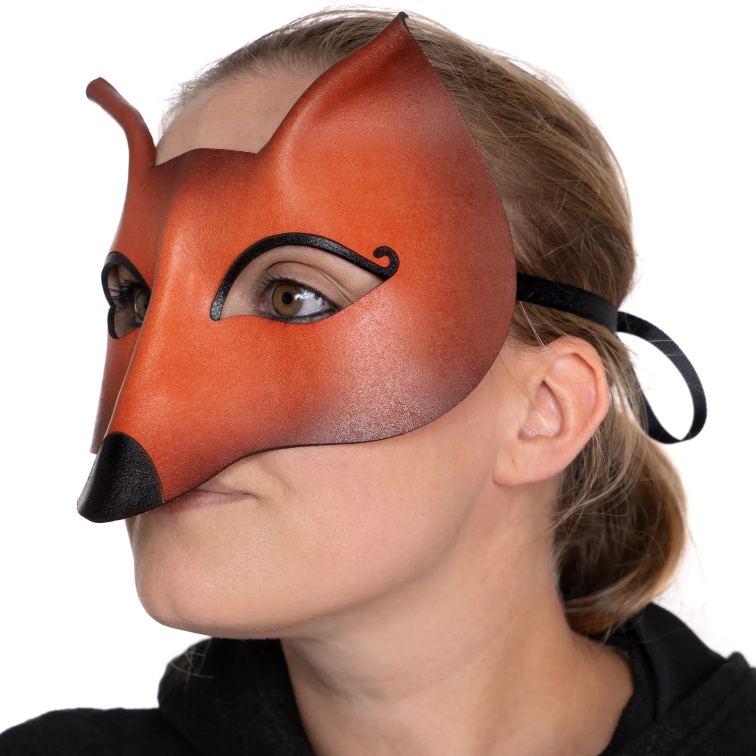 Altenburg Volpe de Cuoio maschera veneziana in cuoio dipinta