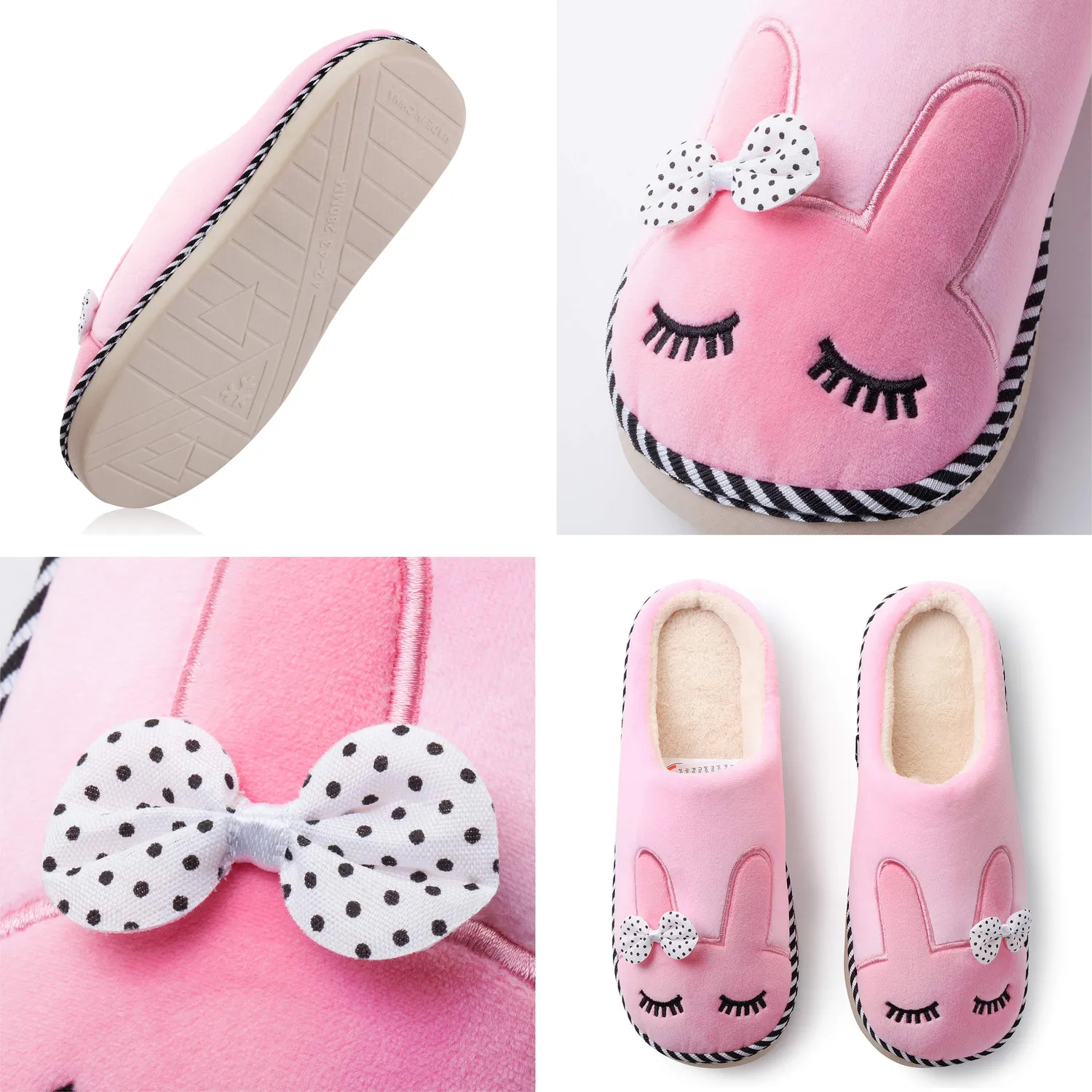 Katara pantofole peluche coniglio rosa 38/39 morbide